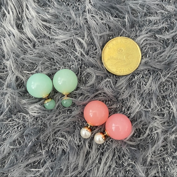 Two Pairs of Front-Back Earrings - Picture 2 of 5